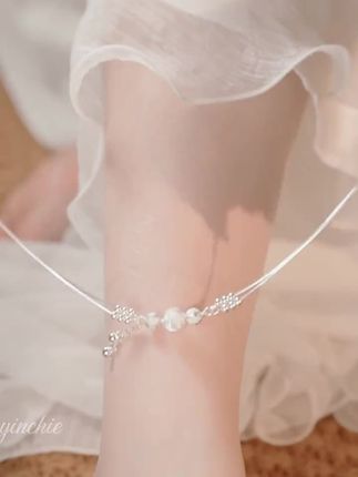 回头率爆棚的设计款脚链!#脚链#重意美好#氛围感#仙女饰品 #银千惠有爱有礼