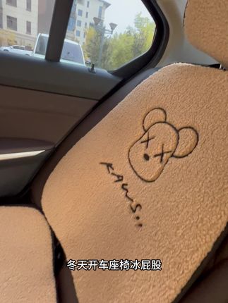 #把您的爱车打造的与众不同 冬季羊羔毛绒汽车坐垫 抗寒必备 快来准备一套把#御寒神器
