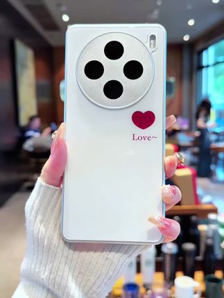 简约Love爱心肤感玻璃壳 #手机壳 #x100手机壳 #x100pro手机壳
