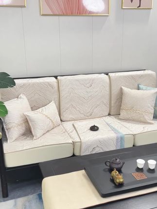 索菲娜四季通用全包沙发套罩,360度全包,防滑不位移,四季面料,舒适透气!