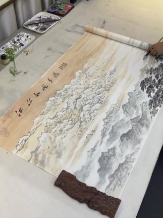 纯手绘江山如此多娇