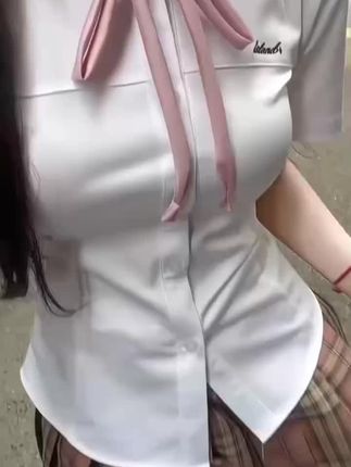 小岛原创新款刺绣jk收腰修身短袖衬衫白色百搭制服学院纯欲风衬衣