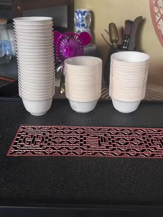 稻壳一次性茶杯,待客喝茶更干净卫生! 稻谷热压成型,环保卫生,一人一杯,杯杯专享,让客人更放心~