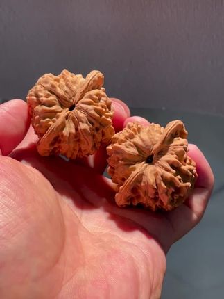 50mm以上麒麟纹王勇官帽核桃文玩核桃男士盘玩手把件原皮原色收藏官帽核桃