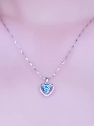 【七夕情人节送女友】999银跳动的心项链女轻奢锁骨链生日礼物送老婆