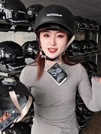 棒球鸭舌帽款头盔3C认证男女通用防晒遮阳透气夏季流行骑行安全帽#骑行装备 ###电动车头盔 #帽子控看过来