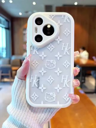 简约线条凯蒂高透防摔奶油壳 #手机壳 #华为手机壳 #华为p系列
