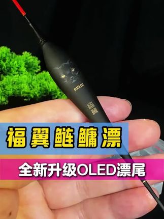 福翼浮漂黑猫OLED硬尾鲢鳙夜光漂日夜用鱼漂高灵敏醒目变色电子漂