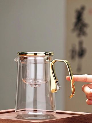 耐热玻璃磁吸飘逸杯茶水分离厚泡茶壶一键过滤冲茶器自动办公家用#好物推荐 #品茶静心 #茶器之美