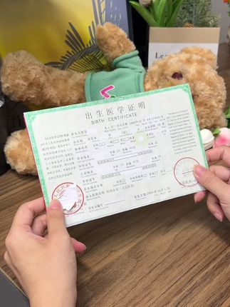 2025新版出生医学证明保护套全国通用新生婴儿男女宝宝出生证保护壳预防针接种证收纳盒外壳不粘字