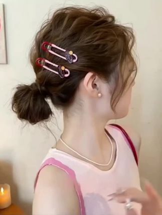 韩系撞色笑脸发夹女新款高端侧边碎发刘海夹边夹甜美盘发旅行发卡