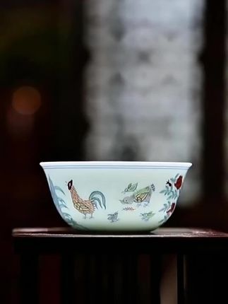 2025新款鸡缸杯羊脂玉茶杯陶瓷个人专用杯大号品茗单杯青花普洱杯