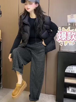 秋季新款格子休闲裤,气质百搭!