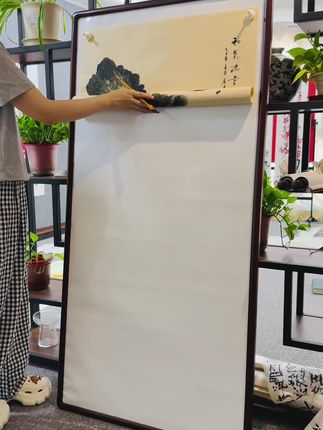 #写意花鸟 #国画 手绘荷花#水墨 和气满堂#客厅挂画 #翻翻我家的文玩好东西 画芯四尺宣纸