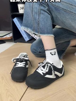 千万不要错过这双百搭好看的黑白色德训鞋!#百搭鞋子 #夏季新款 #女鞋